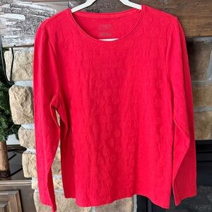 Talbots Dots Long Sleeve Tee Shirt